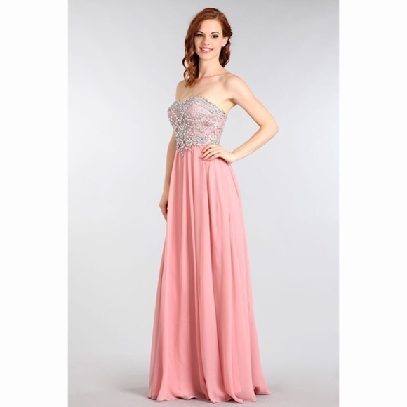 PINK Iridescent Strapless Dress - Picture 2 of 8